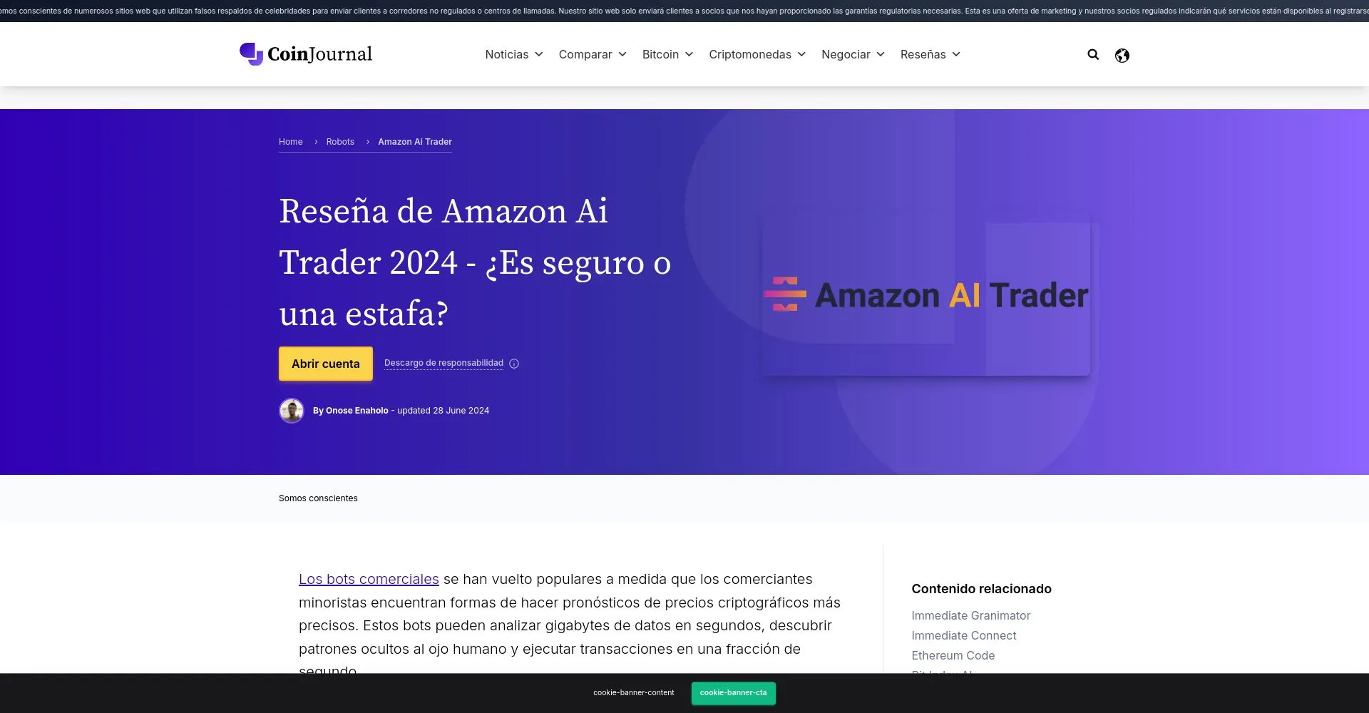 Amazon Ai Trader Opiniones: ¿es una estafa o es seguro y fiable?