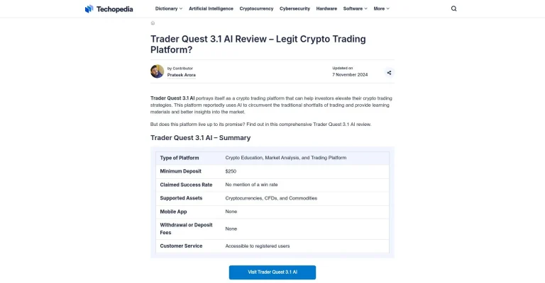 Traderquest 3.1 Ai Opiniones: ¿es una estafa o es seguro y fiable?