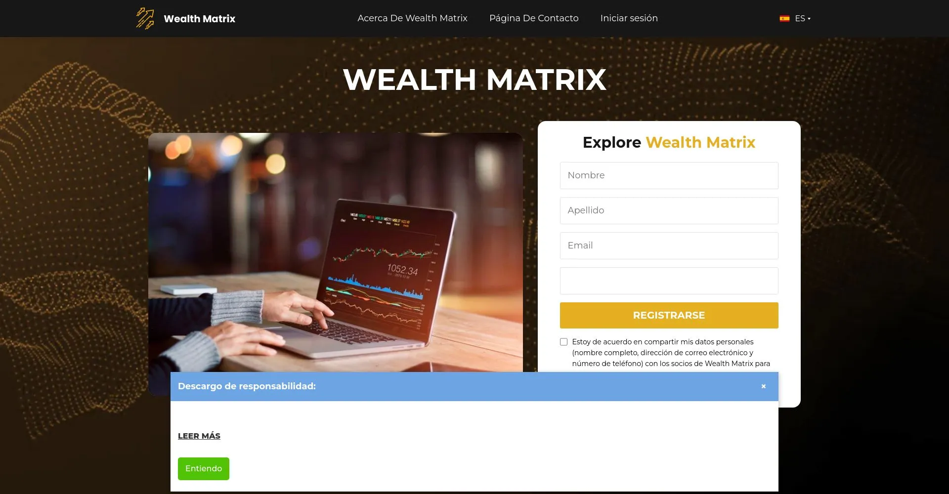 Wealth Matrix Opiniones: ¿es una estafa o es seguro y fiable?