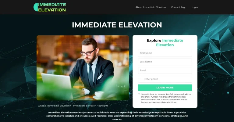 Immediate Elevation Recensioni: è una truffa o è legale?