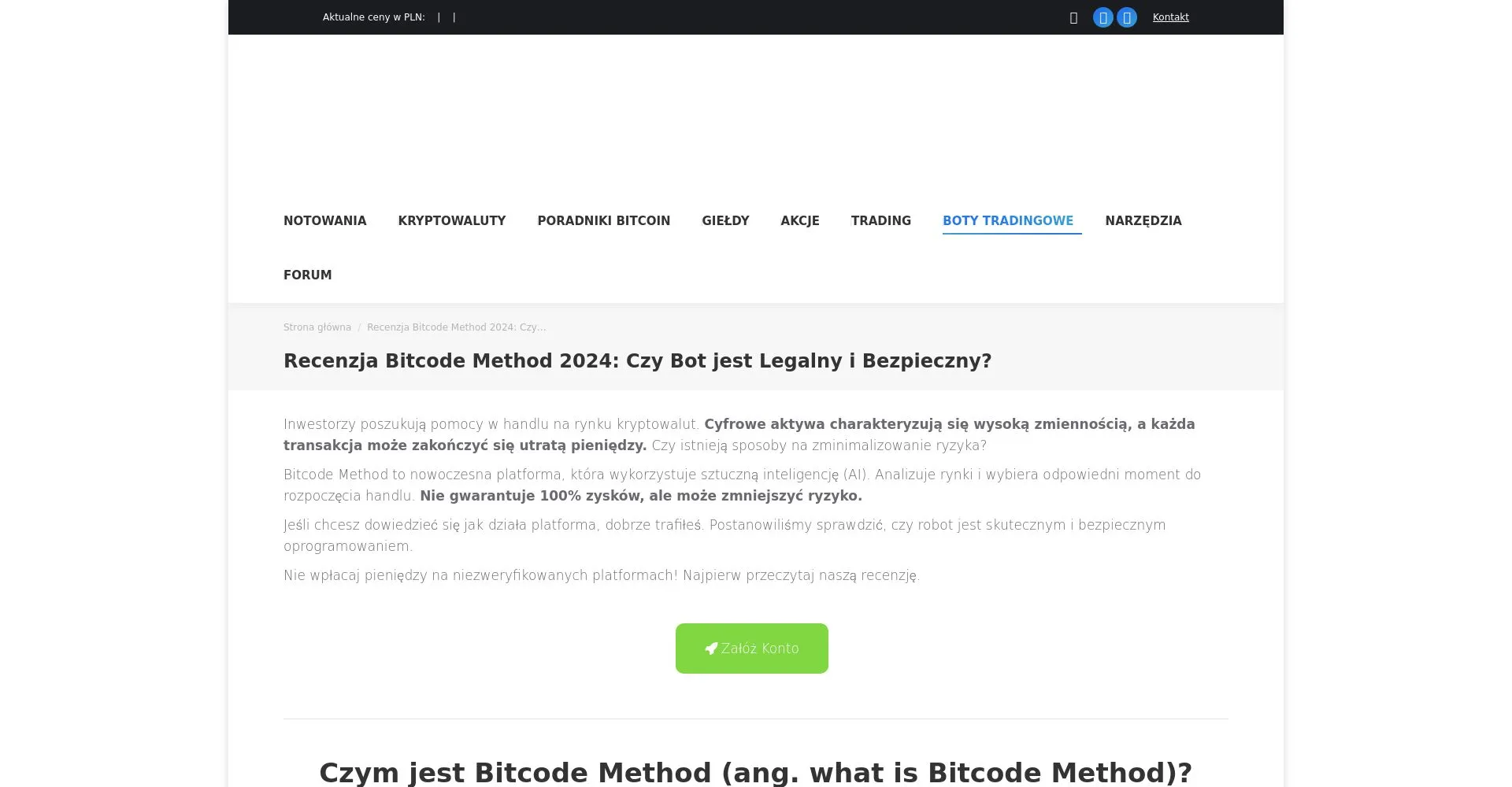 Bitcode Method opinie: czy to oszustwo, czy to bezpieczne?