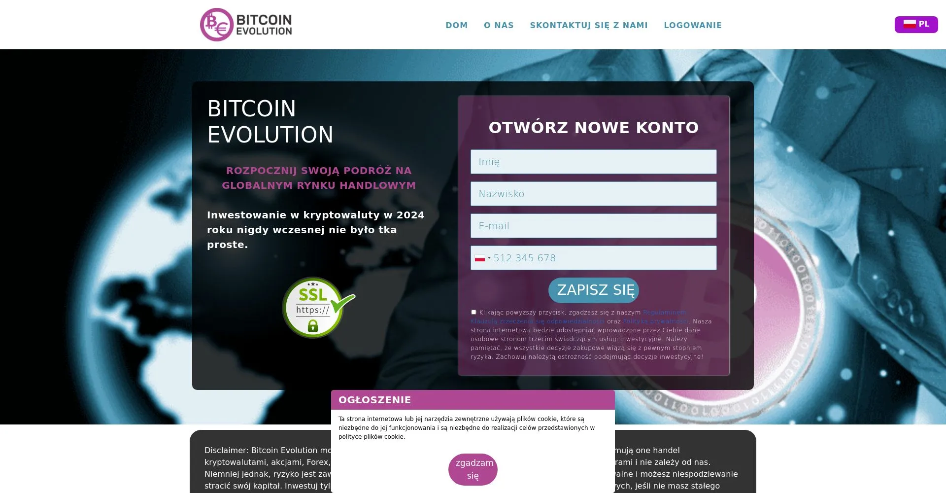 Bitcoin Evolution opinie: czy to oszustwo, czy to bezpieczne?